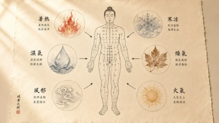 Causes externes des maladies — Les six excès